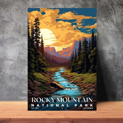 Rocky Mountain National Park Poster, Travel Art, Office Poster, Home Decor | S7 - image3